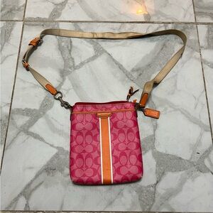 Coach Pink and Orange Crossbody Bag